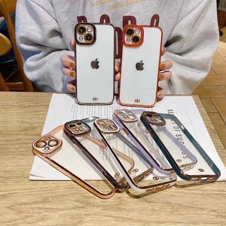 ส่งจากไทย เร็ว1-2วัน Case เคสโทรศัพท์ ขอบสีหลังใสกันกล้อง TPU iPhone 6 6G-6Plus-7G/Se2020-7Plus iphoneX/Xs-Xr-Xsmax