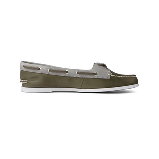 Sperry รุ่น A/O Skimmer รองเท้าลำลองหนัง ผู้หญิง สี Olive/Grey - STS85365