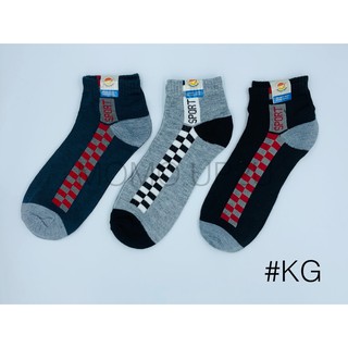 OW Socks ถุงเท้าข้อสั้นสปอร์ต KG แพ็ค 12 คู่คละสี