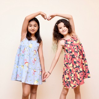 Leeya AA3 ชุดเดรสเด็กผู้หญิง ชุดเดรสผูกไหล่ สไตล์น่ารัก 6 เดือนถึง 5 ปี Baby &amp; Kids Cotton Dress Super Cute