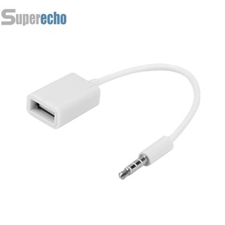 Supconverter Male Audio Aux Jack To Usb 2 . 0 Type A Female สายเชื่อมต่อเสียง