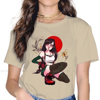 เสื้อผ้าผชBeauty girl เสื้อยืดฮิปฮอป สุดท้าย แฟนตาซี สไตล์ tifa lockhart เสื้อพักผ่อน เสื้อยืดแขนสั้น ไม่ซ้ําใครS-5XL