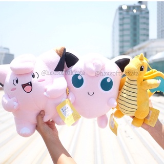 ตุ๊กตา Clefairy ปิปปี้ &amp; Jigglypuff พูริน &amp; Dragonnite ไคริว 10นิ้ว Pokemon โปเกม่อน โปเกมอน Type Normal