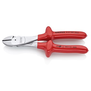 KNIPEX High Leverage Diagonal Cutter VDE 200 mm คีมปากเฉียงแบบแรงงัดสูง VDE 200 mm รุ่น 7407200