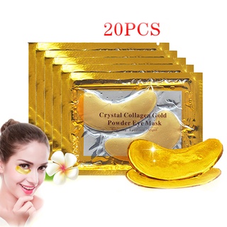 20Pcs Crystal Collagen Gold Eye Mask Anti-Aging Dark Circles Acne Beauty  Patches For Eye Skin Care Korean Cosmetics