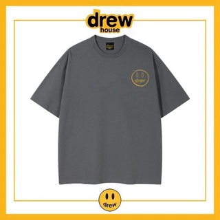 [S-5XL] Drew HOUSE เสื้อยืดแขนสั้น ผ้าฝ้าย ทรงหลวม ลายหน้ายิ้ม ขนาดเล็ก สําหรับผู้หญิง