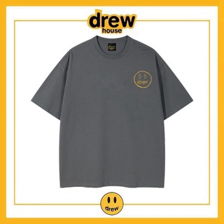 Drew HOUSE เสื้อยืดแขนสั้น ผ้าฝ้าย ทรงหลวม ลายหน้ายิ้ม ขนาดเล็ก สําหรับผู้หญิงS-5XL