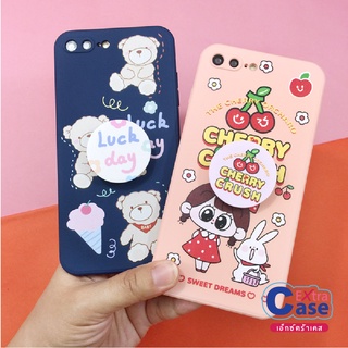 Case 6PLUS 7 7PLUS XR 11  เคสมือถือพิมพ์ข้าง TPU กันเลนส์กล้องพื้นหลังกันรอย ฟรี Griptok