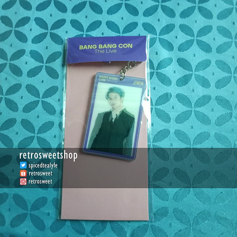 BTS OFFICIAL MERCH - พวงกุญแจ Lenticular บางบาง (Jimin)
