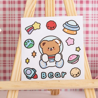 Sticker 🌈🧸🍪🐻สติ๊กเกอร์PVCกันน้ำ ไดคัทDIY พร้อมส่ง!!STICKER ขนาด14.7*12.8cm