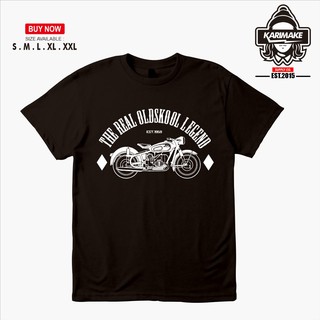 ROUND คอลูกเรือเสื้อยืด พิมพ์ลาย Karimake BMW R50 สไตล์คลาสสิก สําหรับรถจักรยานยนต์-4XL