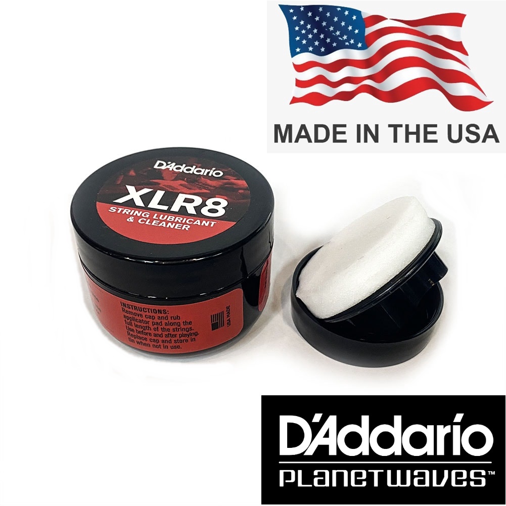 D'Addario® XLR8 แพคกิ้งใหม่ ที่เช็ดสายกีต้าร์ พร้อมน้ำยาขัดสายกีต้าร์ ปกป้องสายกีต้าร์จากสนิม 100 % ของแท้ Made in USA