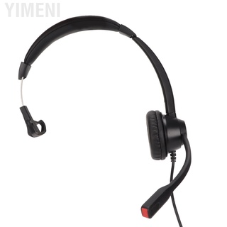 Yimeni RJ9 Telephone Headset Noise Cancelling Unilateral Corded Business Headphone +Mic