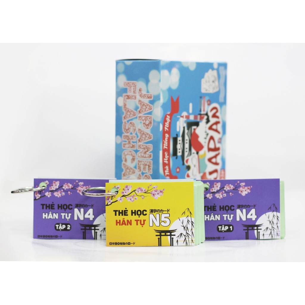 การ์ดการเรียนรู้คันจิญี่ปุ่น N4 - N5 - แฟลชการ์ดคันจิระดับประถมศึกษา (ฉบับล่าสุด)