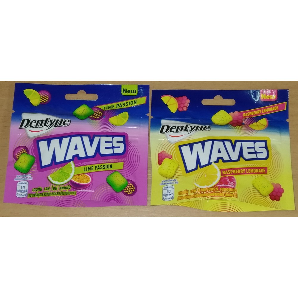 ✅ถูกสุด Dentyne Waves Raspberry + Lime Passion หมากฝรั่ง ปราศจากน้ำตาล เดนทีน เวฟ