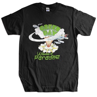 เสื้อยืด พิมพ์ลาย Euro TOPS Green Day Paradise สีดํา สไตล์สตรีท สําหรับผู้ชาย และผู้หญิงสามารถปรับแต่งได้