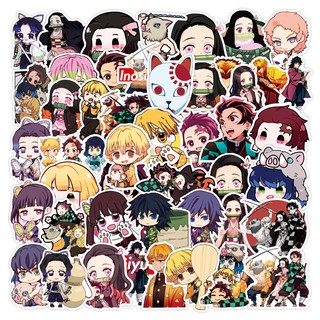 6 pcs/แผ่น สติ๊กเกอร์ติดโน้ตบุ้ค Sticker Demon slayer สติ๊กเกอร์ ดาบพิฆาตอสูร laptop stickers