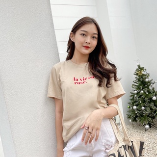 เสื้อยืด la via en rose *☺︎︎ สี oat|sherbet.teeshop