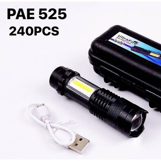 [PAE-525]ไฟฉายแรงสูง ไฟฉายซูมได้ USB ไฟฉายแรงสูง ปรับโหมดได้ ไฟแฟลช์