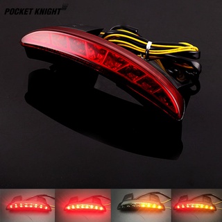 Led Motorcycle Tail Light Lamps Motor Cafe Racer Rear Fender Edge Brake Taillight For Harley Touring Sportster XL 883 12