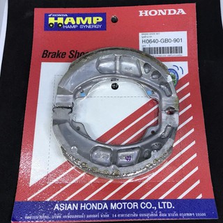 HAMP HONDA ชุดผ้าเบรค BRAKE SHOE สำหรับ DREM, WAVE100, WAVE125 (H0640-GB0-901)