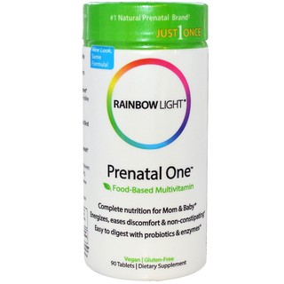 Rainbow Light, Just Once, Prenatal One, Food-Based Multivitamin, 90 Tablets