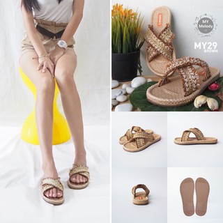 รองเท้าแตะสาน mymelody sandals รุ่น MY-29-ฺBrown