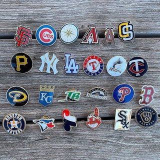เข็มกลัดโลหะ MLB คุณภาพดีเยี่ยม สําหรับปรับแต่งหมวก NY White Sox Chief wahoo จํานวน 24 ชิ้น