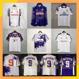 เสื้อกีฬาแขนสั้น ลายทีมชาติฟุตบอล Fiorentina 91 92 93 95 96 98 99 00 ชุดเหย้า BATISTUTA 9