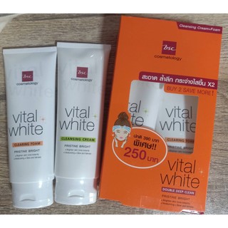 โฟม+ครีมล้า BSC VITAL WHITE CLEARING CREAM 100x1&amp; Fom 100x1