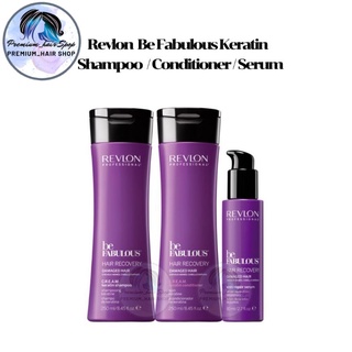 Revlon Be Fabulous Keratin  Shampoo 250ml./ Conditioner 250ml./ Serum 250ml. (1 เซ็ท 3 ชิ้น )