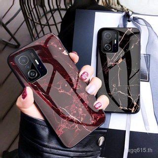 เคสโทรศัพท์กระจกนิรภัยเคสมือถือการออกแบบพื้นผิวหินอ่อน Xiaomi Mi 11T Pro 11TPro Xiaomi11T Xiaomi11TPro