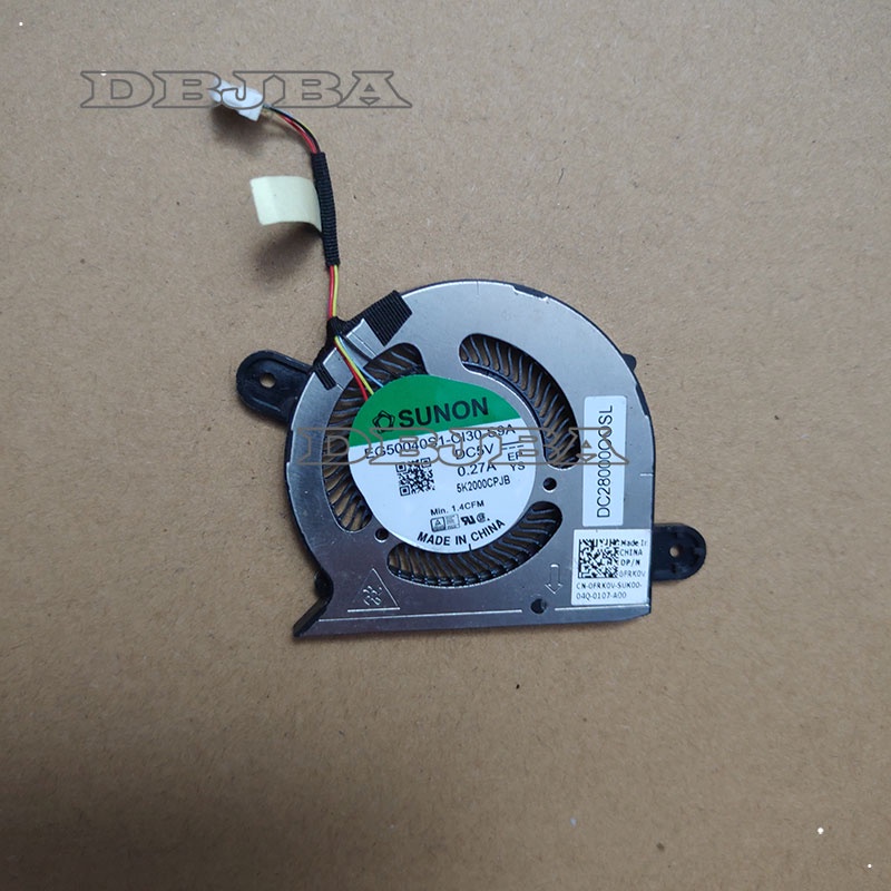 พัดลมระบายความร้อนแล็ปท็อปสําหรับ DELL XPS 9300 DP/N 0FRK0V DC28000OOSL EG50040S1-CI30-S9A