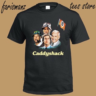 เสื้อยืดคอกลม ผ้าฝ้าย พิมพ์ลายโลโก้ Caddyshack Golf Movie สีดํา สําหรับผู้ชาย ไซซ์ xs-3xl 1สามารถปรับแต่งได้