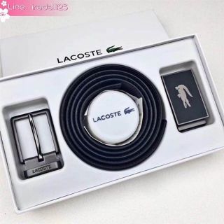 LACOSTE MENS REVERSIBLE LEATHER BELT ของแท้ ราคาถูก