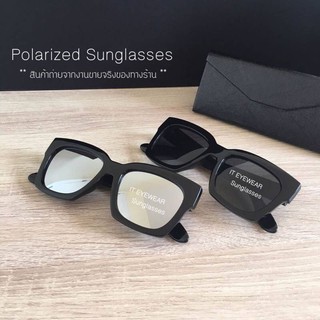 Eyewear_by.tm แว่นกันแดด ทรงเหลี่ยมใหญ่  ทันสมัย รุ่นGENMON1 สีดำ ปรอทเงิน