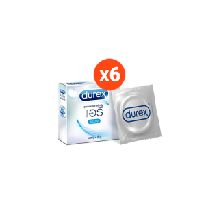 ดูเร็กซ์ ถุงยางอนามัย แอรี่ ถุงยาง 2 ชิ้น 6 กล่อง Durex Airy Condom 2s x6 boxes