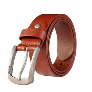 Caspa เข็มขัดผู้ชาย รุ่น BE05 เข็มขัดหนัง มี3สี ดำ น้ำตาล น้ำตาลอ่อน เข็มขัดยาว44นิ้ว