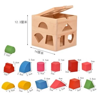 Treeyear Montessori บล็อกไม้ของเล่นเพื่อการศึกษาสําหรับเด็ก