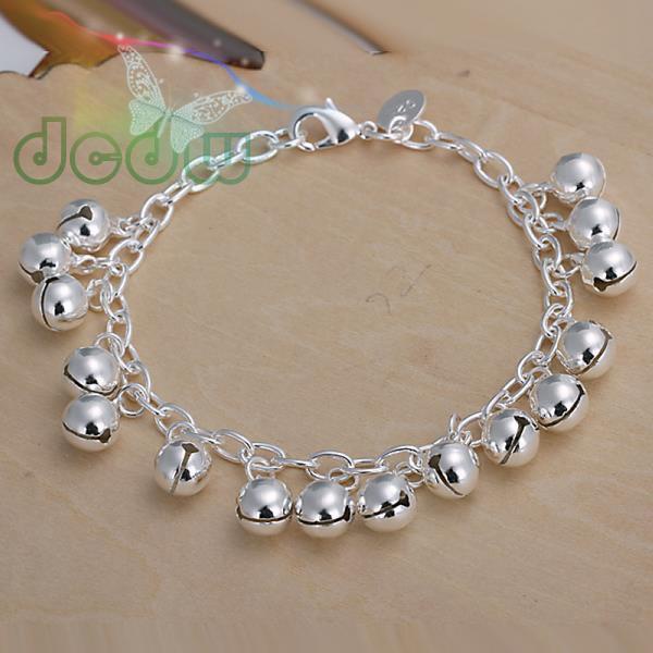 ใหม่ สร้อยข้อมือเงินแท้ จี้กระดิ่ง ทรงกลม เครื่องประดับแฟชั่น สําหรับผู้หญิง