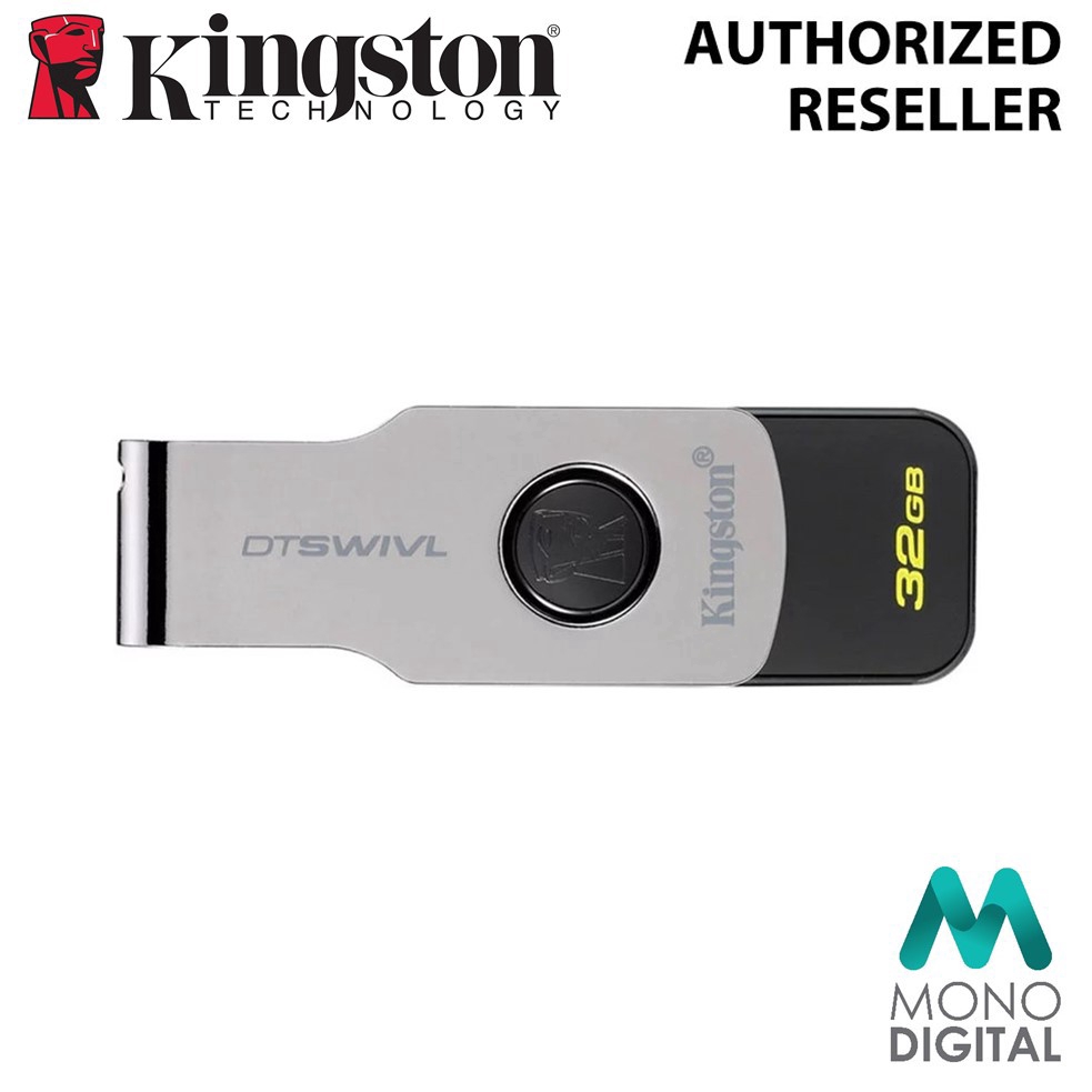แฟลชไดรฟ์ USB 3.1 Kingston (16GB/32GB/64GB/128GB) DataTraveler Swivl DTSWIVL Flash Disk Pendrives