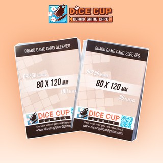 [ของแท้] Dice Cup Games : ซองใสใส่การ์ด Sleeves: OPP ขนาด 80x120 mm 100 Sleeves &amp; 50 Sleeves