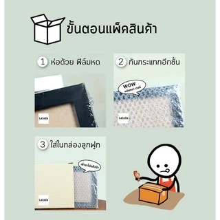 กรอบรูป 4x6 นิ้ว สีขาว สีดำ ไม้กว้าง 0.5 นิ้ว + ขาตั้ง ที่แขวน กระจก (มีราคา ขายส่ง)-#-7