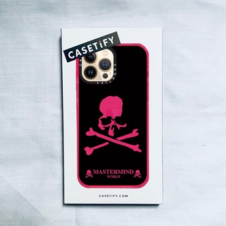 Casetify X เคสโทรศัพท์มือถือ แบบนิ่ม ลายหัวกะโหลก MASTERMIND WORLD RosePink สําหรับ IPhone 14 13 12 11 Pro MAX Mini XS MAX XR X SE 6 6S 7 8 Plus