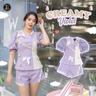 BLT Brand: รุ่น Creamy Violet เซ็ตเสื้อ กางเกง งานตามหา สวยมากๆ