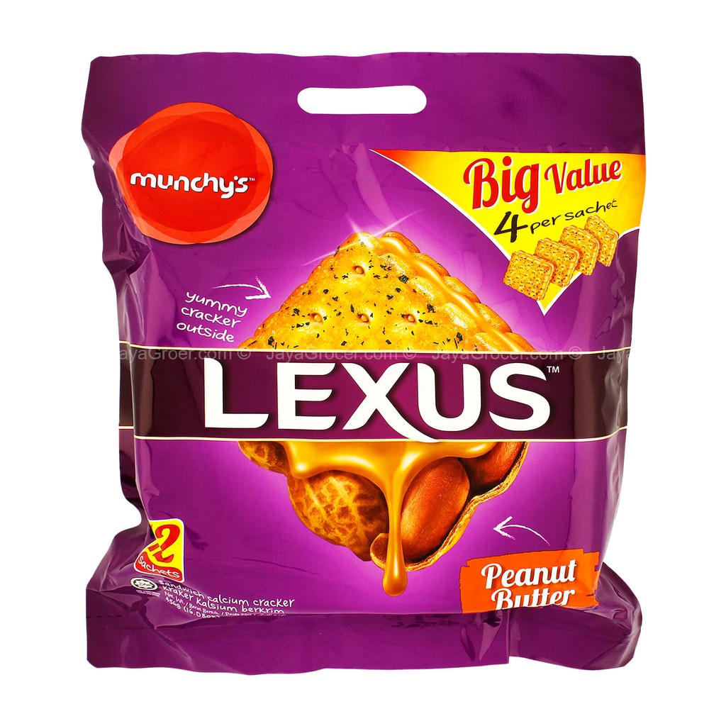 Munchy's lexus peanut butter sandwich crackers 12 sachets Shopee