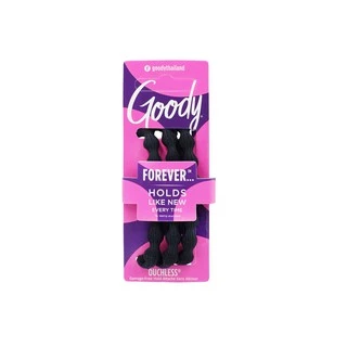 Goody ยางรัดผมขนาด 6 มม. สีดำ 60310 Women's Black Forever Elastics (3 ชิ้น)