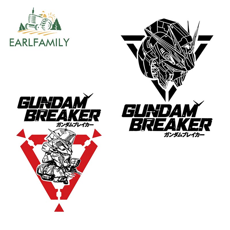 EARLFAMILY 13 ซม.Gundam RX อะนิเมะ Creativite สติกเกอร์รถ Scratch-Proof ไวนิลกันชนแล็ปท็อป Decals รถจักรยานยนต์ Campervan SUV กราฟิก