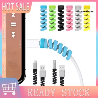 Wyx_ อุปกรณ์ป้องกันสายเคเบิ้ลซิลิโคน 12 ชิ้นสําหรับสายชาร์จ