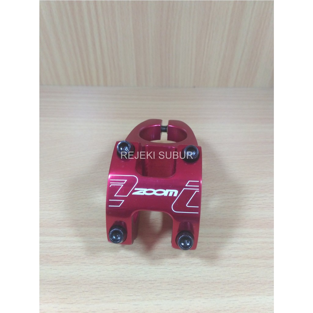 MERAH Stem zoom red anodize oversize เส้นผ่านศูนย์กลางแฮนด์ 31.8 mm